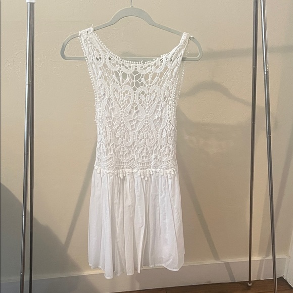 Dresses & Skirts - White Cotton Crochet Lace Dress